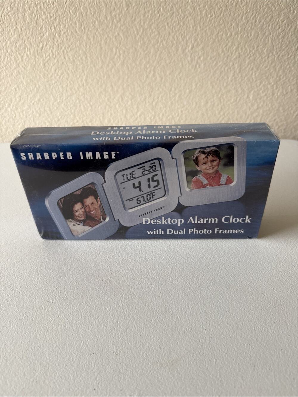 Sharper Image Dual Alarm Clocks With Photo Frames New In Box